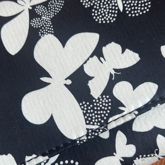 Talbots Black and White Butterfly Clutch with Detachable Gold Chain - Picture 8 of 10